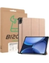 Etui z klapką Bizon Case Tab Croc do OnePlus Pad 3 / 2 Pro / OPPO Pad 4 / 4 Pro różowozłote