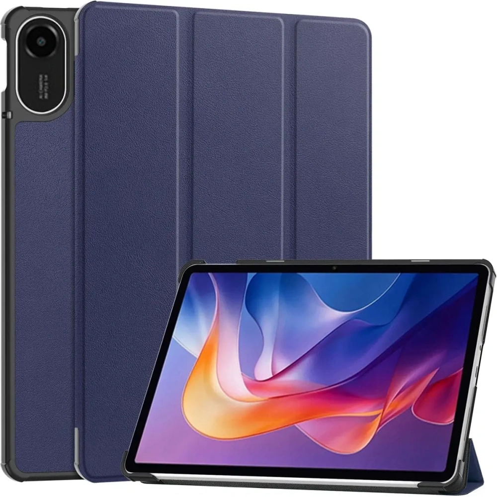 Etui z klapką Bizon Case Tab Croc do Xiaomi Redmi Pad 2 granatowe