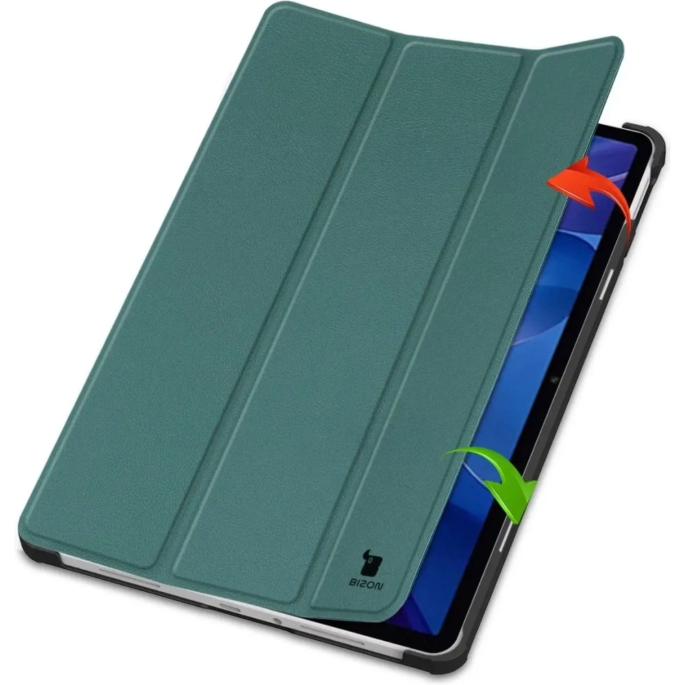Etui z klapką Bizon Case Tab Croc do Xiaomi Redmi Pad 2 ciemnozielone