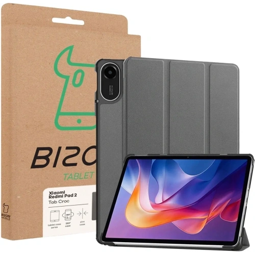 Bizon Case Tab Croc Xiaomi Redmi Pad 2 šedá