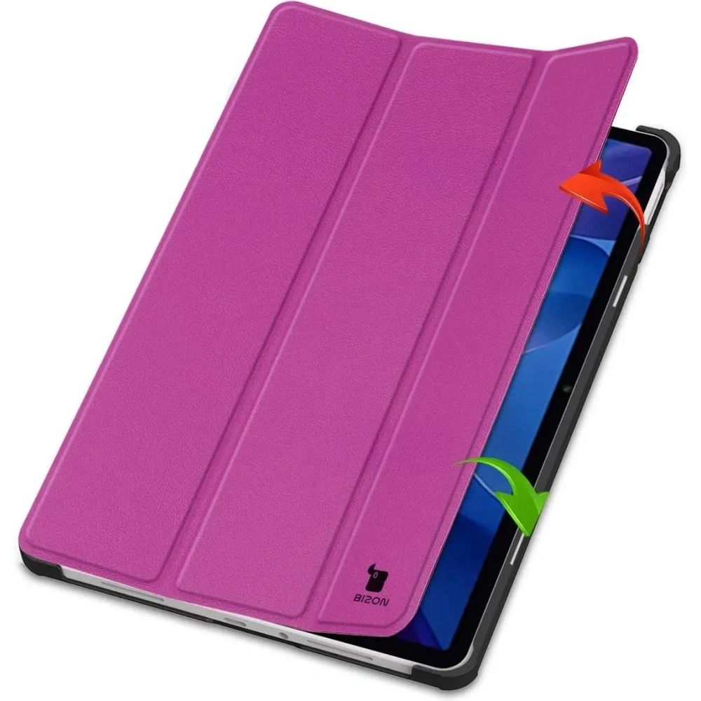 Etui z klapką Bizon Case Tab Croc do Xiaomi Redmi Pad 2 fioletowe