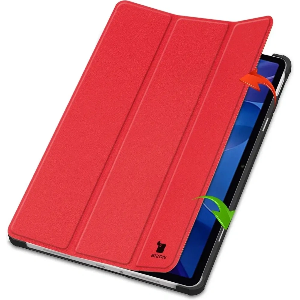 Etui z klapką Bizon Case Tab Croc do Xiaomi Redmi Pad 2 czerwone