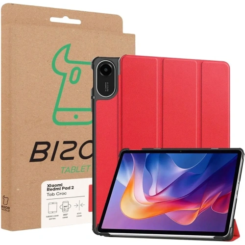 Bizon Case Tab Croc Xiaomi Redmi Pad 2 red