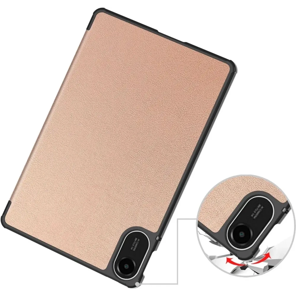 Etui z klapką Bizon Case Tab Croc do Xiaomi Redmi Pad 2 różowozłote