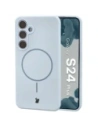 Silikonowe etui z pierścieniem magnetycznym Bizon Soft Case Magnetic do Samsung Galaxy S24+ Plus błękitne