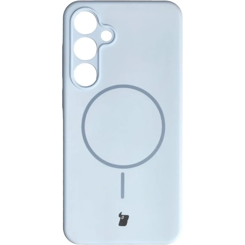 Silikonowe etui z pierścieniem magnetycznym Bizon Soft Case Magnetic do Samsung Galaxy S24+ Plus błękitne