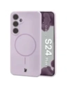 Silikonowe etui z pierścieniem magnetycznym Bizon Soft Case Magnetic do Samsung Galaxy S24+ Plus jasnofioletowe
