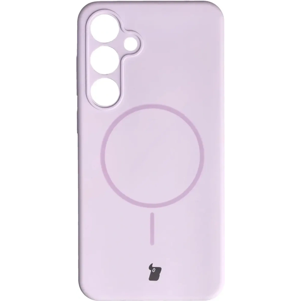 Silikonowe etui z pierścieniem magnetycznym Bizon Soft Case Magnetic do Samsung Galaxy S24+ Plus jasnofioletowe
