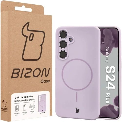 Bizon Soft Case Magnetisch für Samsung Galaxy S24+ Plus helllila