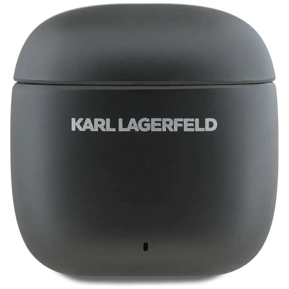 Bezprzewodowe słuchawki dokanałowe Karl Lagerfeld Metal Printed Logo TWS ANC/ENC Bluetooth 5.4 (czarne)
