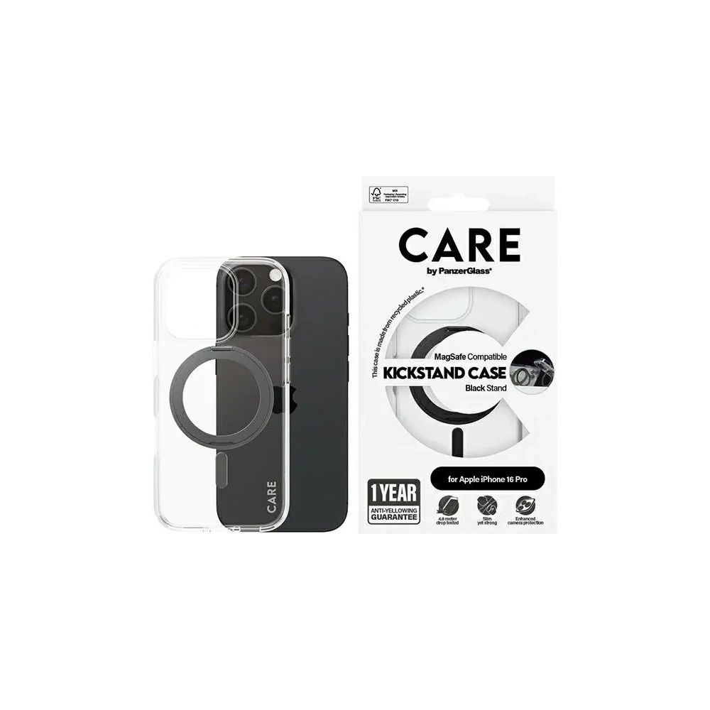 Etui CARE by PanzerGlass Feature Kickstand Case MagSafe Apple iPhone 16 Pro przezroczyste