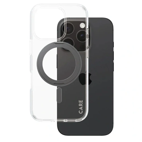 CARE od PanzerGlass s funkcí stojánku Case MagSafe pro Apple iPhone 16 Pro čirý