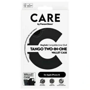 CARE od PanzerGlass Funkce Tango 2v1 Peněženka MagSafe Apple iPhone 16 černá
