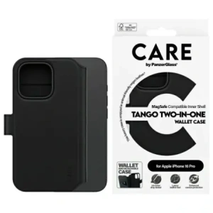CARE od PanzerGlass Funkce Tango 2v1 Peněženka MagSafe pro Apple iPhone 16 Pro černá