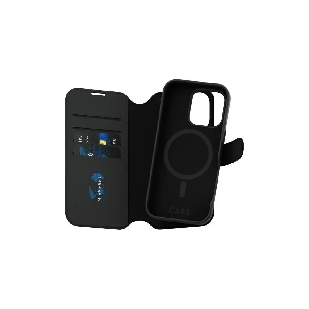 Etui z klapką CARE by PanzerGlass Feature Tango 2in1 Wallet MagSafe Apple iPhone 16 Pro czarny