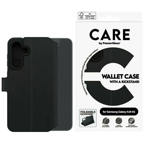 CARE by PanzerGlass Funkciós Pénztárca Állvány Samsung Galaxy A36 5G fekete