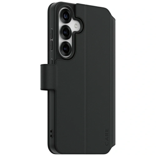 Etui z klapką CARE by PanzerGlass Feature Wallet Kickstand do Samsung Galaxy S25 czarny