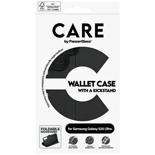 CARE by PanzerGlass Feature Wallet Kickstand Samsung Galaxy S25 Ultra black