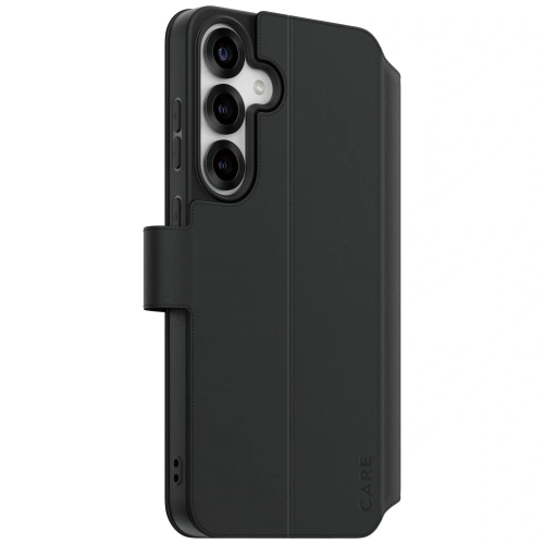 Etui z klapką CARE by PanzerGlass Feature Wallet Kickstand do Samsung Galaxy S25+ Plus czarny
