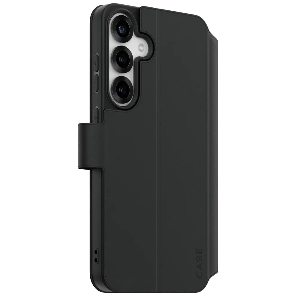 Etui z klapką CARE by PanzerGlass Feature Wallet Kickstand do Samsung Galaxy S25+ Plus czarny