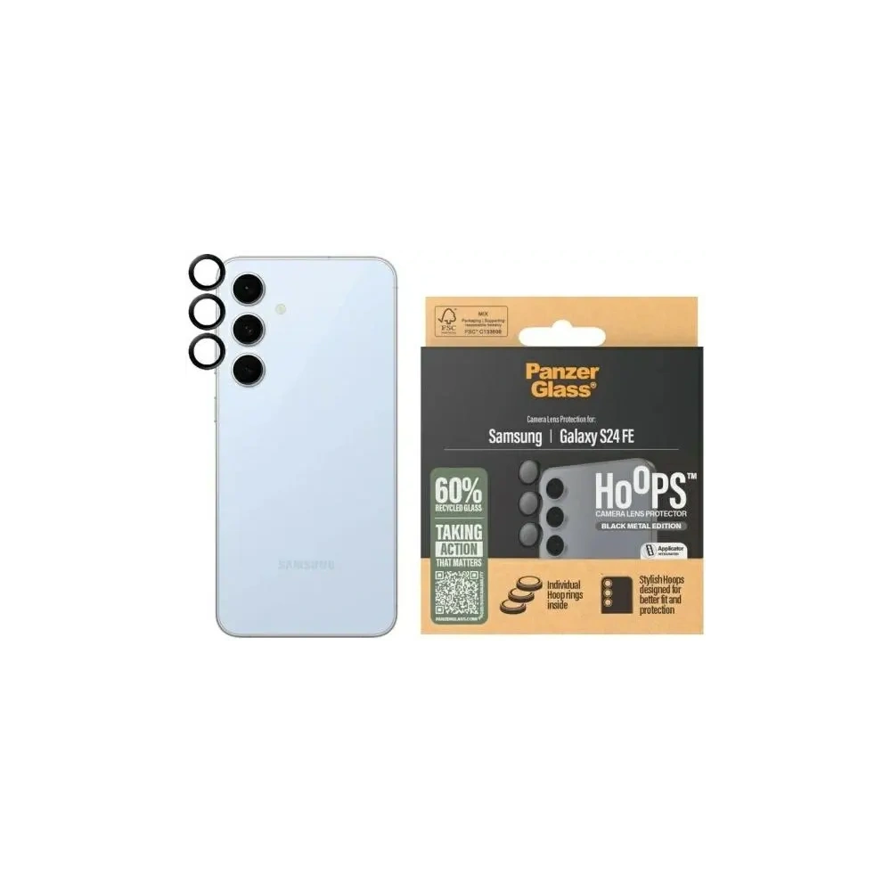 Szkło na obiektyw aparatu PanzerGlass Hoops Camera do Samsung Galaxy S24 FE czarny