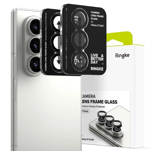 Protector Cadru Cameră Ringke Samsung Galaxy Z Fold 7 Negru [2 PACHET]