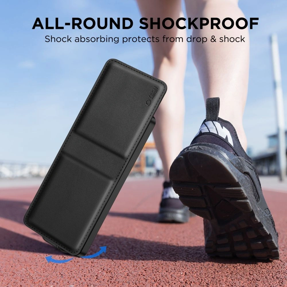 Etui z klapką Tech-Protect Wallet Samsung Galaxy Z Flip 7 Black