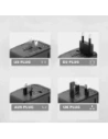 Tech-Protect TA200 cestovní adaptér EU / UK / US / AU 2xUSB-A, 2xUSB-C černý