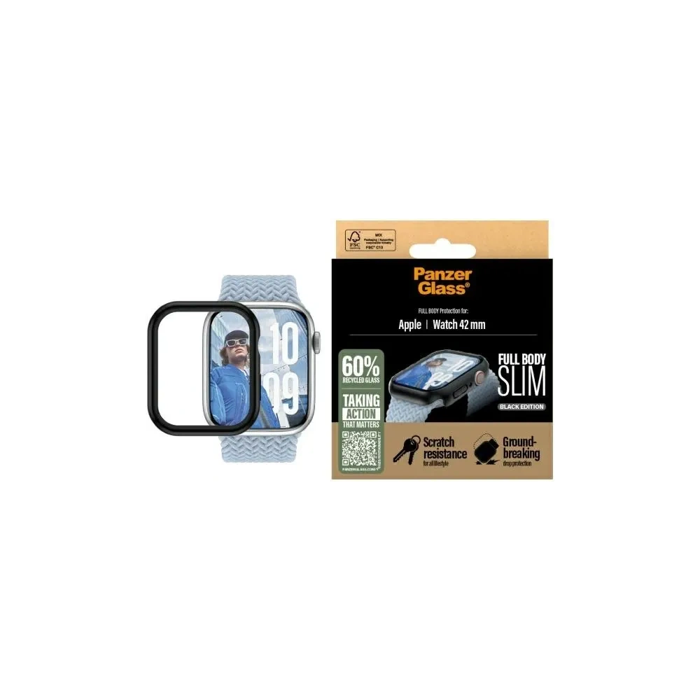 Nakładka chroniąca ekran PanzerGlass Snappie Full Body Apple Watch 10 / 11 42mm czarny