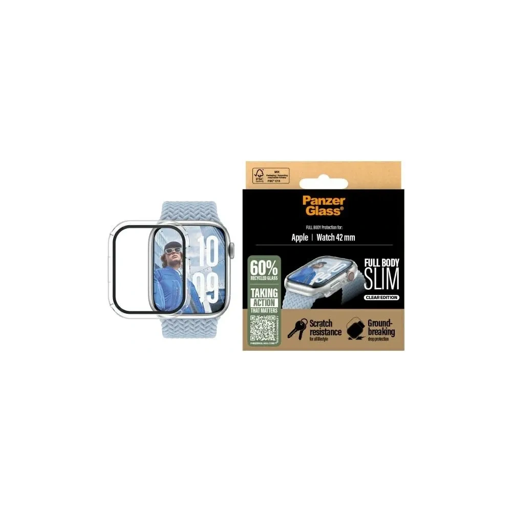 Nakładka chroniąca ekran PanzerGlass Snappie Full Body Apple Watch 10 / 11 42mm przezroczysty