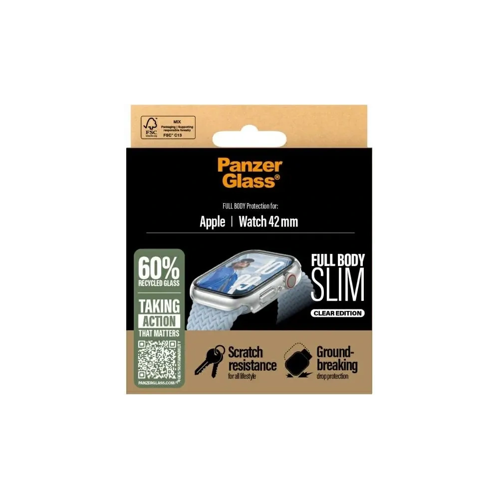 Nakładka chroniąca ekran PanzerGlass Snappie Full Body Apple Watch 10 / 11 42mm przezroczysty