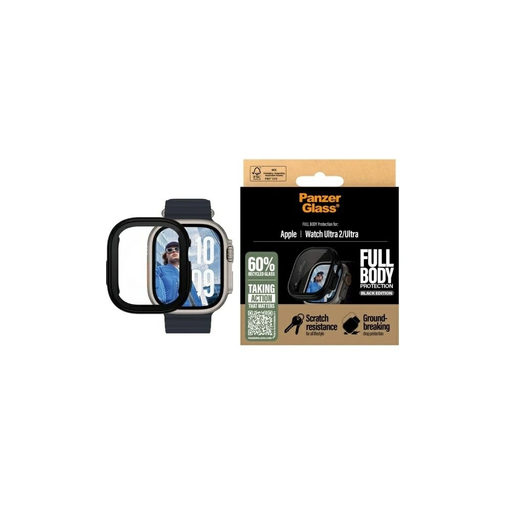 Nakładka chroniąca ekran PanzerGlass Snappie Full Body Apple Watch Ultra 2 czarny