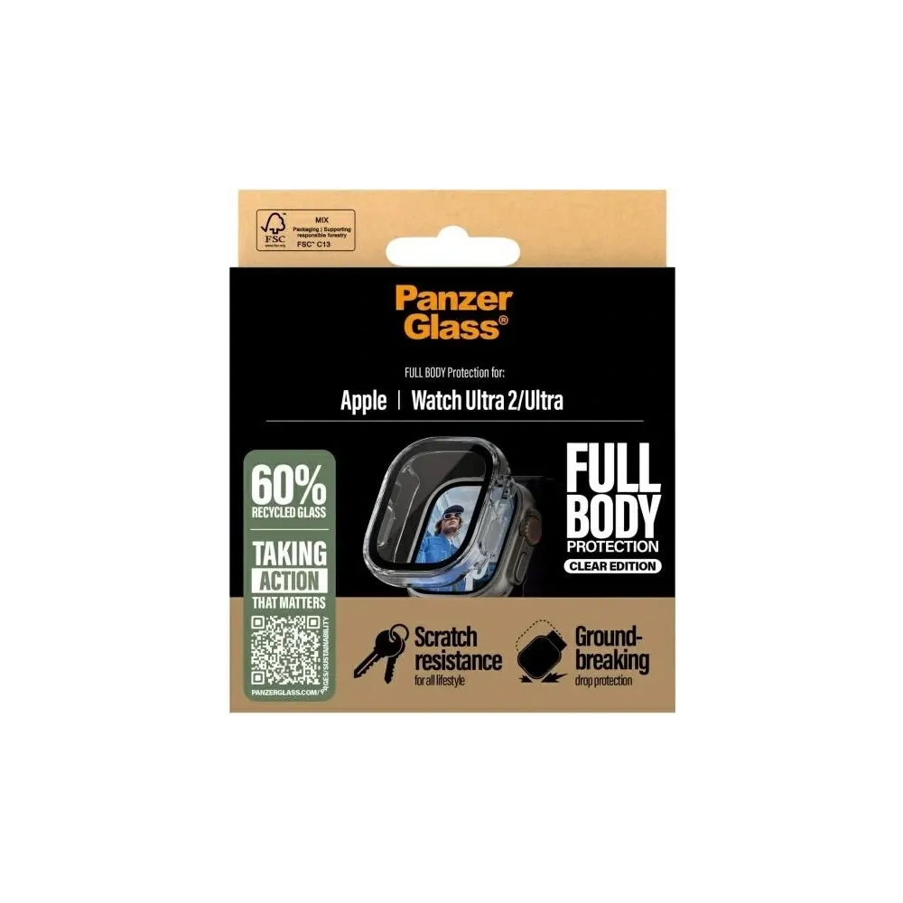 Nakładka chroniąca ekran PanzerGlass Snappie Full Body Apple Watch Ultra 2 przezroczysty