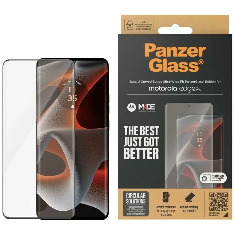 Szkło hartowane PanzerGlass Ultra-Wide Fit do Motorola Edge 50 Pro / 50 Ultra