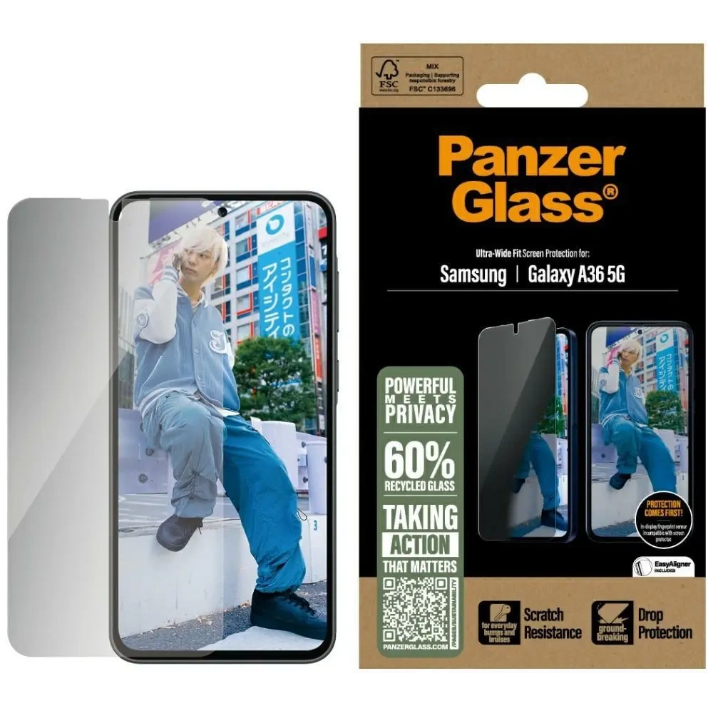 Szkło prywatyzujące PanzerGlass Ultra-Wide Fit Privacy do Samsung Galaxy A36 5G