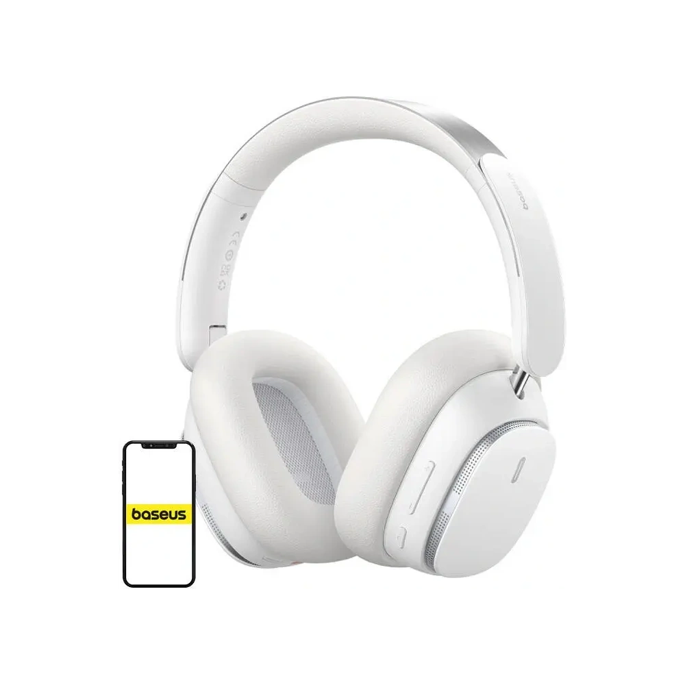Bezprzewodowe słuchawki nauszne Baseus Bowie H1 PRO Bluetooth 5.3 (białe)