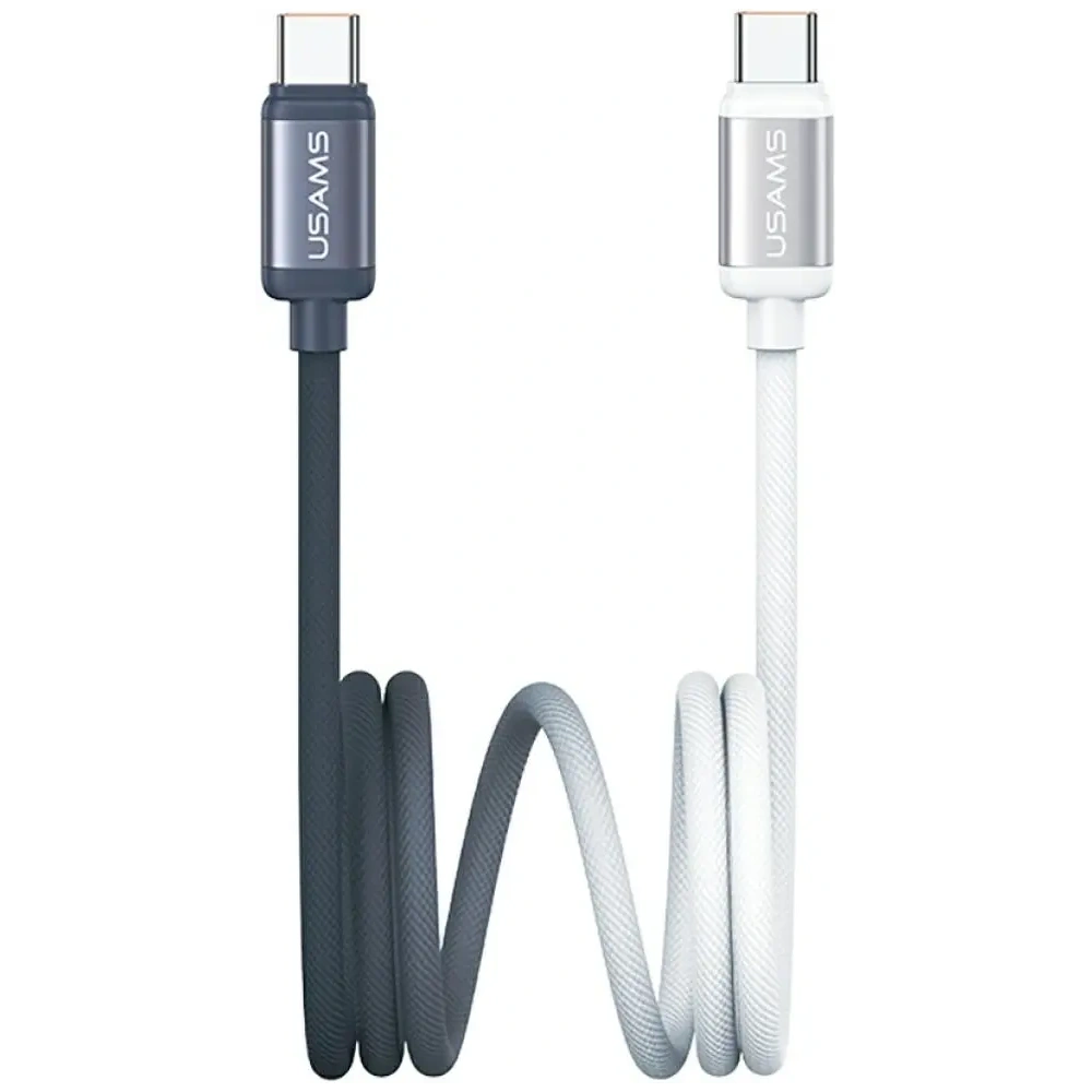 Kabel USB-C / USB-C USAMS Bicolor Series SJ756 PD 60W 1.2m czarno biały