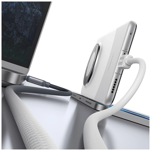 USAMS Bicolor Series SJ756 PD 60W USB-C / USB-C kabel 1,2m černobílý