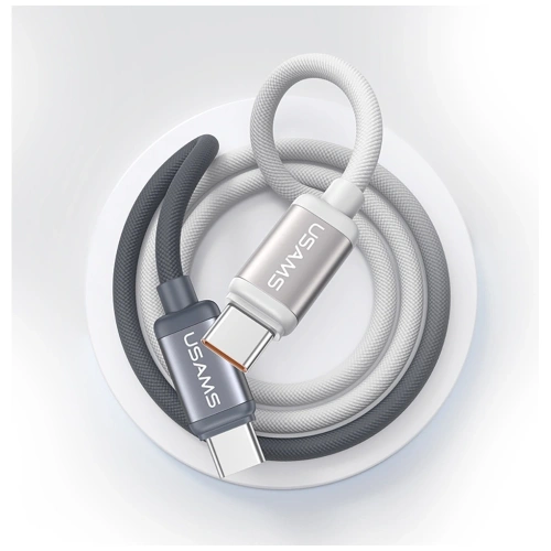 USAMS Bicolor Series SJ756 PD 60W USB-C / USB-C kabel 1,2m černobílý