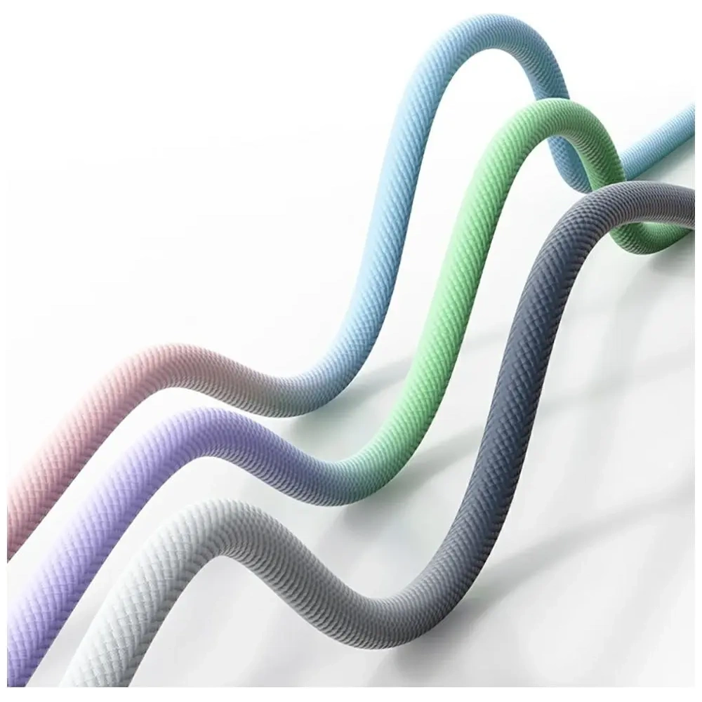 Kabel USB-C / USB-C USAMS Bicolor Series SJ756 PD 60W 1.2m zielono fioletowy