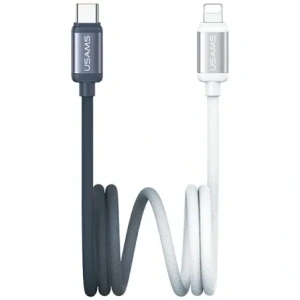 USAMS Bicolor Series SJ757 PD 30W USB-C / Lightning kabel 1,2 m černobílý