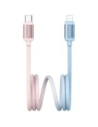 Kabel USB-C / Lightning USAMS Bicolor Series SJ757 PD 30W 1.2m niebiesko różowy