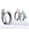 Kabel USB-C / Lightning USAMS Bicolor Series SJ757 PD 30W 1.2m zielono fioletowy