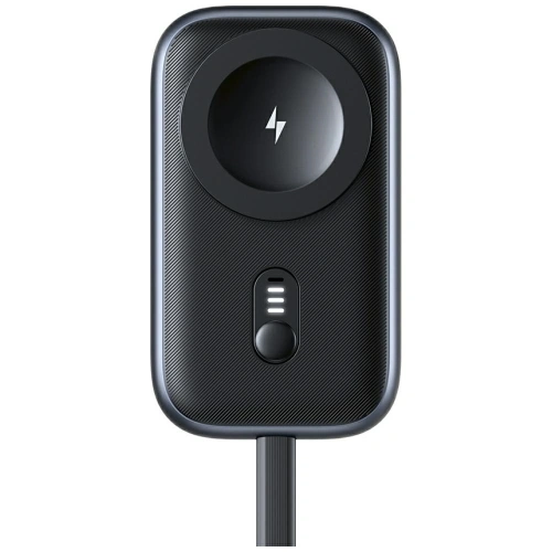 Încărcător wireless 2 în 1 USAMS CD245 pentru Apple Watch cu baterie externă de 1200mAh + cablu USB-C Titanium