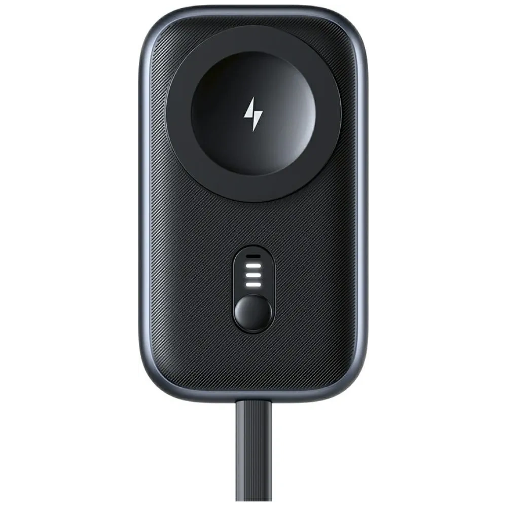 Ładowarka indukcyjna 2w1 USAMS CD245 do Apple Watch z powerbankiem 1200mAh + kabel USB-C titanium