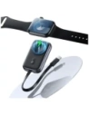 USAMS CD245 2-in-1 Wireless Charger for Apple Watch with 1200mAh Power Bank + USB-C Cable Titanium