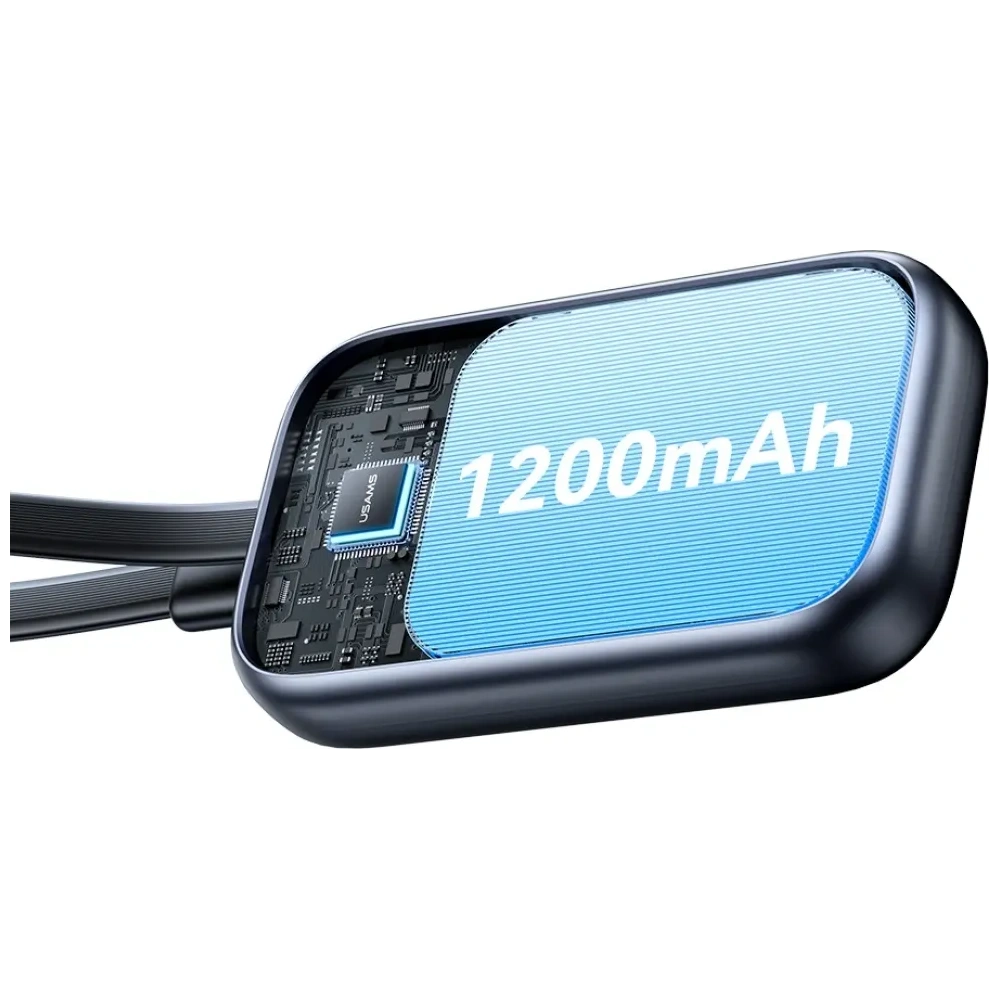 Ładowarka indukcyjna 2w1 USAMS CD245 do Apple Watch z powerbankiem 1200mAh + kabel USB-C titanium