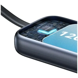 USAMS CD245 2-in-1 Wireless Charger for Apple Watch with 1200mAh Power Bank + USB-C Cable Titanium