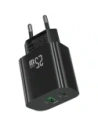 USAMS CC315 T65 25W USB-A, USB-C Rychlonabíjecí nástěnná nabíječka Černá