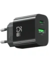 Ładowarka sieciowa USAMS CC315 T65 25W USB-A, USB-C Fast Charging czarny